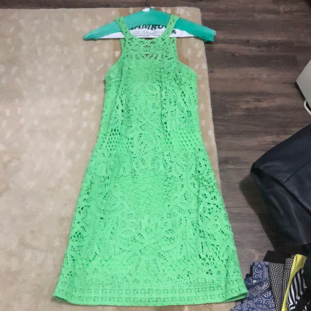 Lilly Pulitzer Women’s Green Crochet Lace Jamie Shift Dress